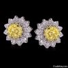 Yellow canary 10 carat diamonds jacket style earrings