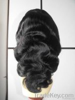 Парики шнурка оптовых индийских Remy волос Silk низкопробные (спрятанные узлы) полные
