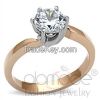 TK1161 Decorative Solitaire Rose Gold Stainless Steel AAA Grade CZ Engagement Ring