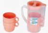 Пластмасса установленное cup+Jug надувательства, пластичные продукты
