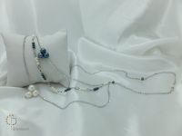 Ожерелье перлы Pna-092 с цепью стерлингового серебра