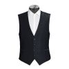 Black Adjustable Fit Twill Business Suit Waistcoat