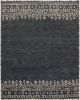 Desa Bordered Wool Indigo Blue Modern Rug