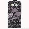 Light pink nude satin lace flip case for Samsung Galaxy S3