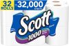 Pay with PayPal for Scott 1000 Sheets Per Roll Toilet Paper, 32 Rolls