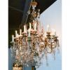 19th Century French Gilt Bronze &amp; Crystal Chandelier
