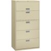 36" Wide 5-Drawer Lateral File/Storage Cabinet, Putty