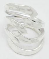 Кольцо стерлингового серебра ое молотком 6 найденных спиралей, Handmade