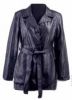 Ladies Leather Belted Coat