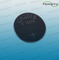 батарея кнопки клетки Li-mno2 монетки лития 3v 90mah Cr2016 с карточкой волдыря