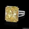 4.50 carat radiant cut yellow canary diamonds ring gold