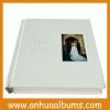 Классицистический верхний альбом держателя притока крышки белой кожи ранга с камеей и именем отпечатывать для фотографов