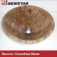 Newstar Bahroom Round Dark Emperador Sink