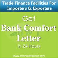 Предоставьте письмо комфорта банка для импортеров и консигнантов