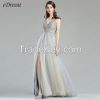 Sparkly V Cut Beaded Evening Dresses for Women