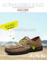 Breathable 메시 구렁 Crocs가 2015 여름 남자의 사업에 의하여 우연한 남자의 샌들 가죽 신발 구두를 신깁니다