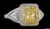 "5.05 cts. diamond ring Yellow canary fancy diamond ring  "