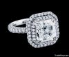 Asscher center diamond 2.91 carat royal engagement ring