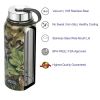 Stainless Steel Sports Water Bottle, 32 oz Double Wall Vacuum Insulated Wide Mouth Thermos Flask for Hot &amp; Cold Drinks, Leak &amp; Sweat Proof, Metal Bottle with BPA Free Cap