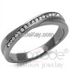 TK2684 Overlapping /w Channel Setting Stainless Steel Top Grade Crystal Ring