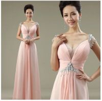 2014 New Arrival Star Sexy Deep V-neck Racerback Formal Dress