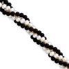 Twisted Onyx & Cultured Pearl 2 Strand Necklace