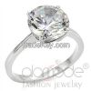 TK013 Classic Solitaire Basket Set /w Tapered Shank Stainless Steel AAA Grade CZ Engagement Ring