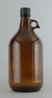 Бутылка химического реактива 2,5 литров янтарная стеклянная