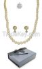 Cultured Cream Pearl 2 PCS set in Sterling Silver