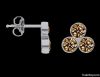 1.50 ct. chocolate diamonds stud earrings pair gold