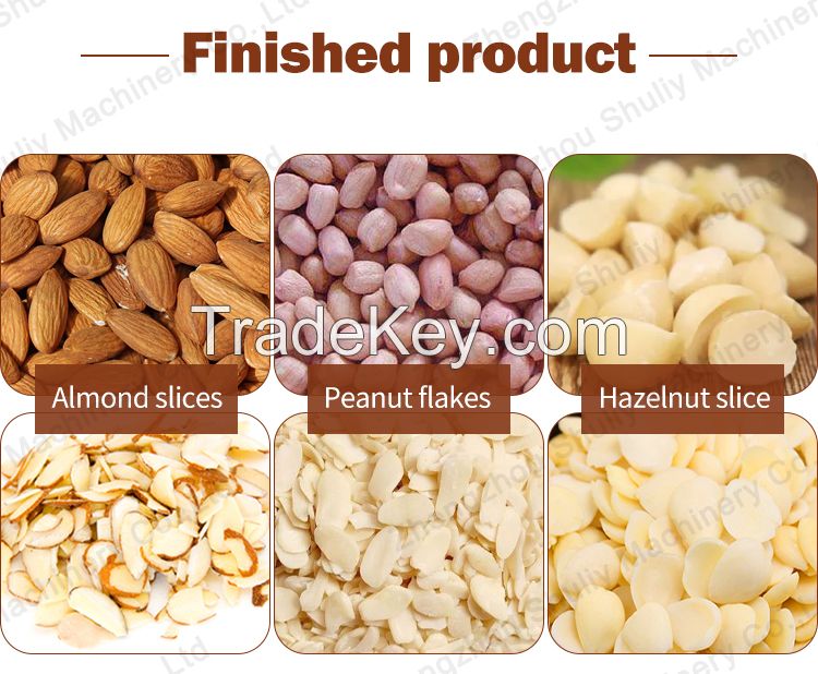 almond peanut slicing machine/hazelnut nuts flakes
