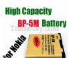 Батарея BP-5M замены золота большой емкости на Nokia 5610 5700 6500 6500S BP 5M Batterie Batterij Bateria 3.7V 2450mah