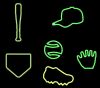 Baseball  - Shaped rubber bandz (Glow in dark)