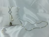Ожерелье перлы Pna-052 с цепью стерлингового серебра