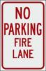 No Parking Fire Lane Sign