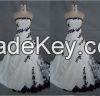 White/Ivory black Lace Bridal Gown Wedding Dress Custom Size:4-6-8-10-12-14++