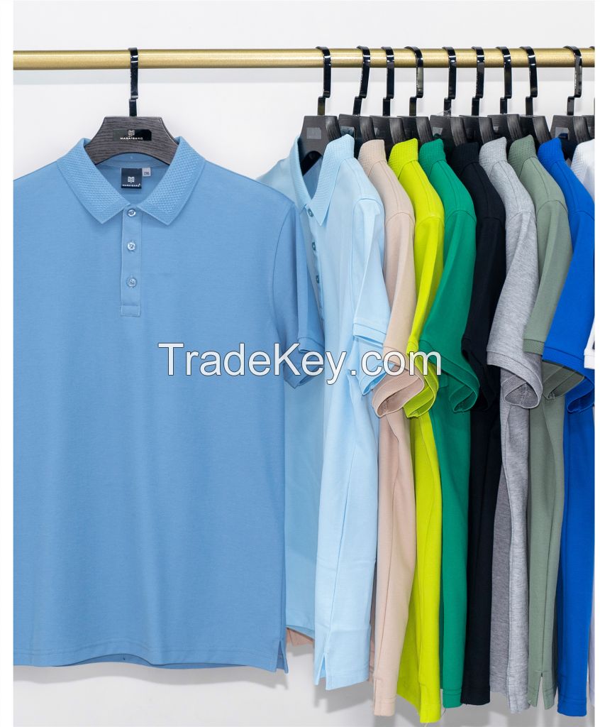 Classic Fit Men's Polo â€“ Cotton Cupro Fabric, Moisture-Wicking & Lightweight