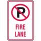 No Parking Symbol - Fire Lane Sign