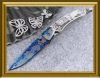 Wholesale 6 pcs. New Custom Handmade Blue Damascus Knife & Free ship