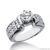 2 carat natural diamonds anniversary ring white gold