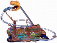 Шальная игрушка железнодорожного следа Tyannosaurus сценарная
