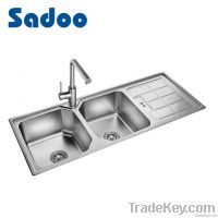 Нержавеющая сталь Drainboard 50/50 раковин кухни Sd-7022