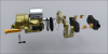 caliper, cylinder and wheel hub units