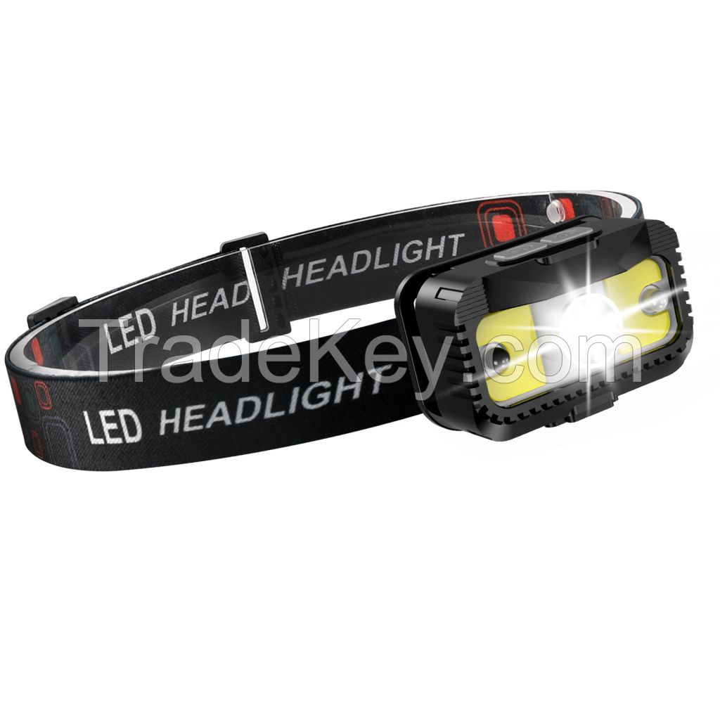 Lightweight Waterproof Headlight with Comfortable Headband for Running Camping Hiking