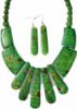 зеленое африканское ожерелье косточки