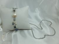 Ожерелье перлы Pna-026 с цепью стерлингового серебра