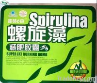 캡슐을 체중을 줄이는 Spirulina