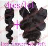 human hair closure and weft 0001