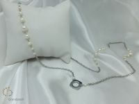 Ожерелье перлы Pna-005 с цепью стерлингового серебра