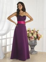 Оптовая продажа мантии платья Bridesmaid детали Neckline Lhbim длины пола сатинировки кристаллическая